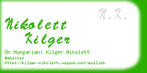 nikolett kilger business card